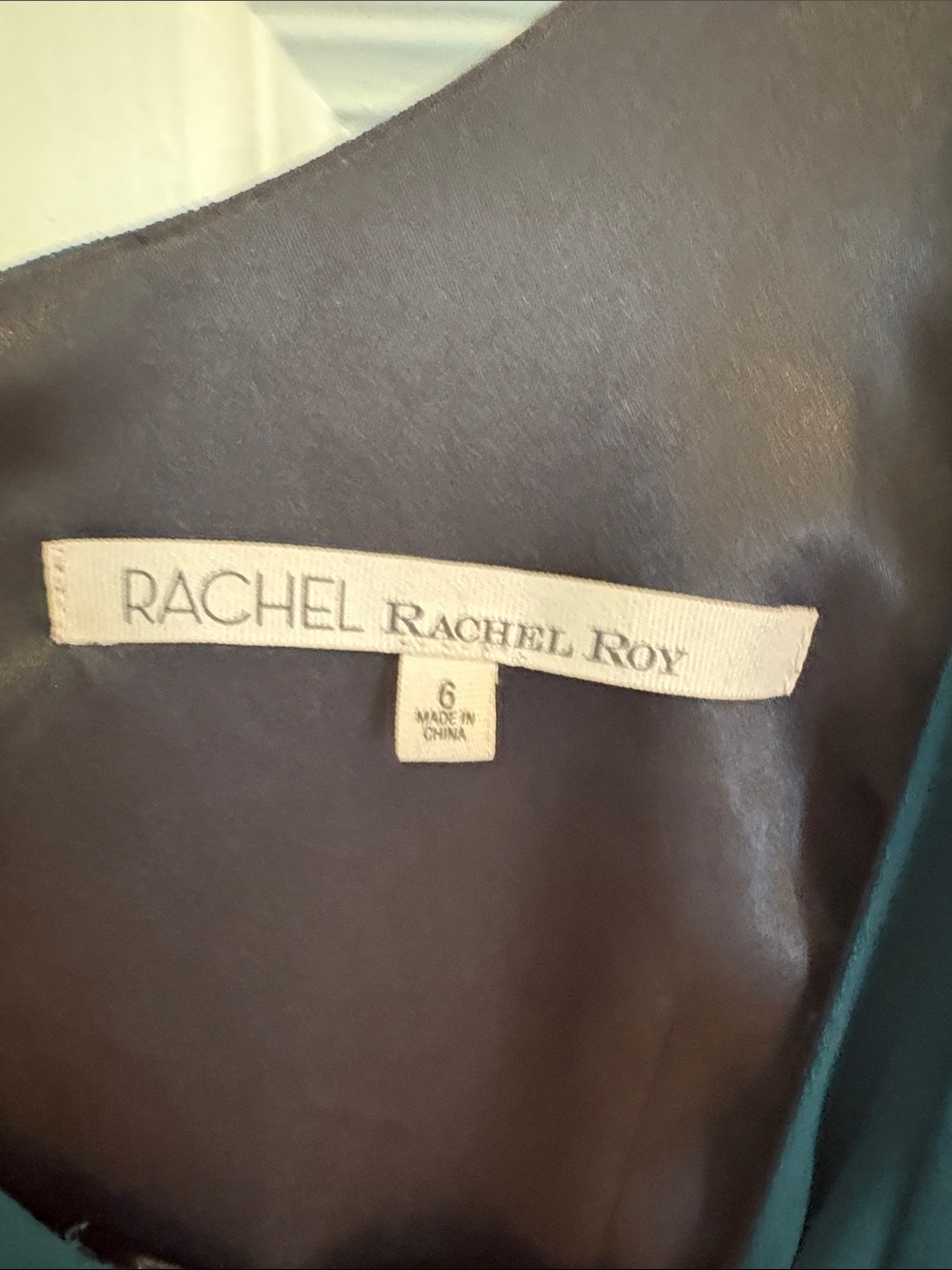 RACHEL Rachel Roy Dark Teal Twist-Front Cutout Jumpsuit - Picture 3 of 3